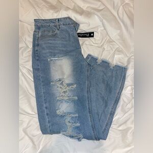 Ripped Light Blue Jeans